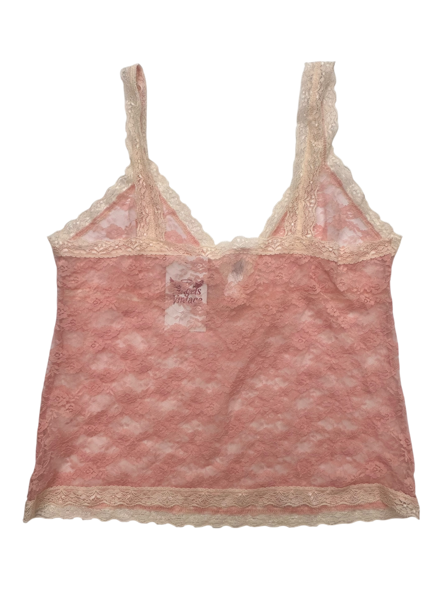 Mesh top with lace