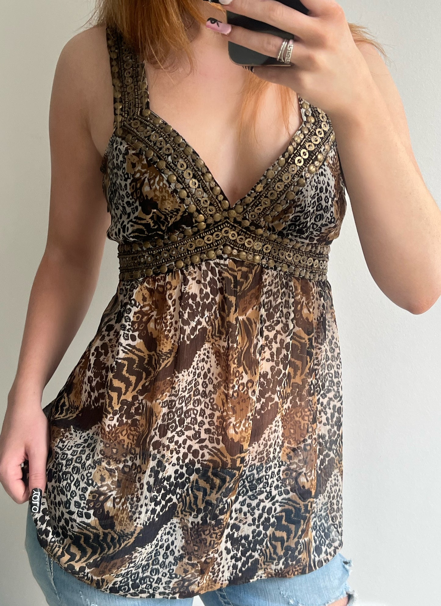 Long leopard Top #0017