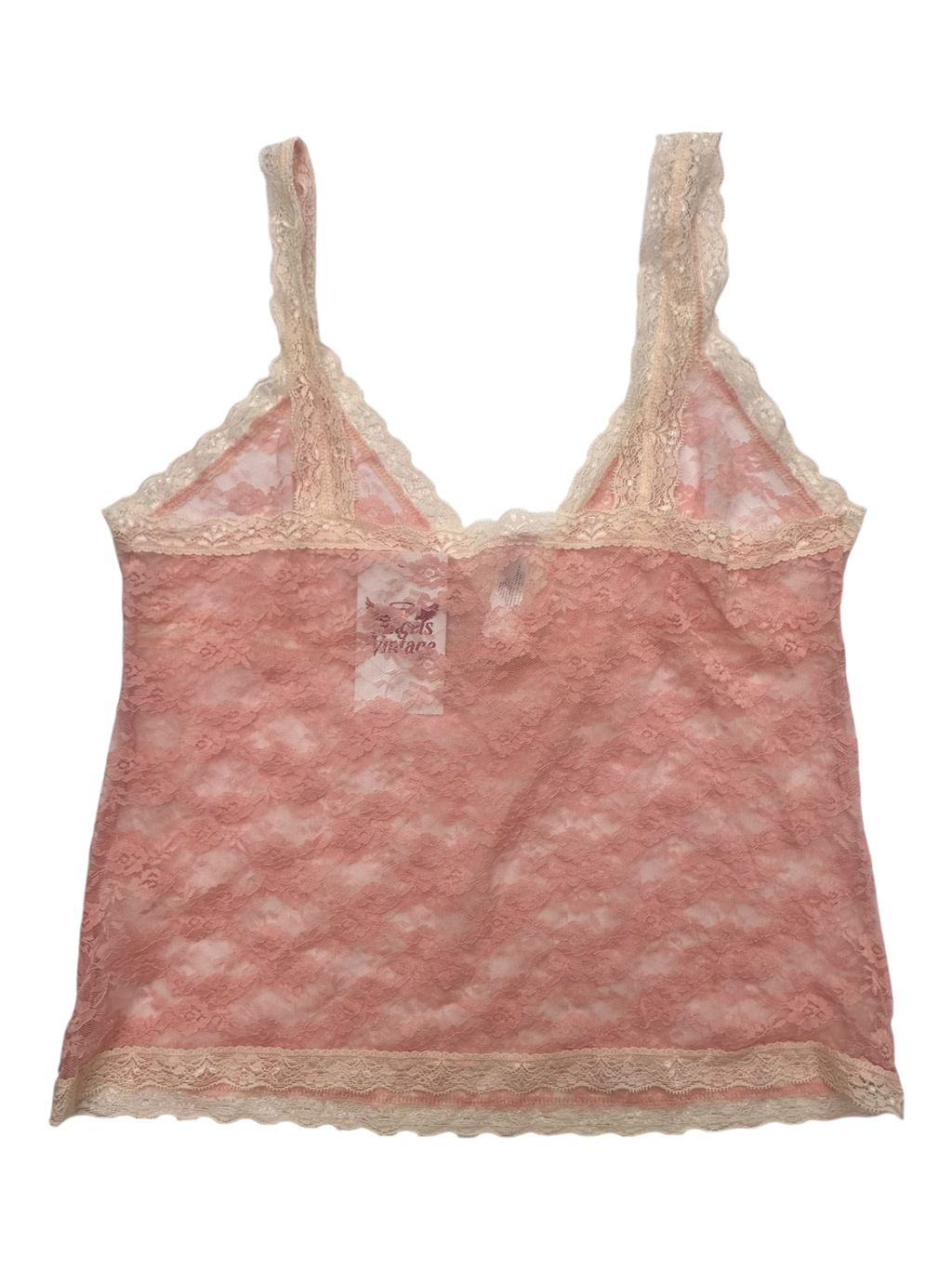 Mesh top with lace