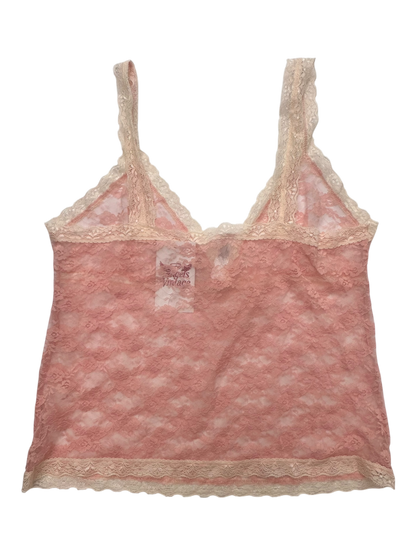 Mesh top with lace
