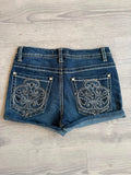 Rhinestone embroidered Shorts