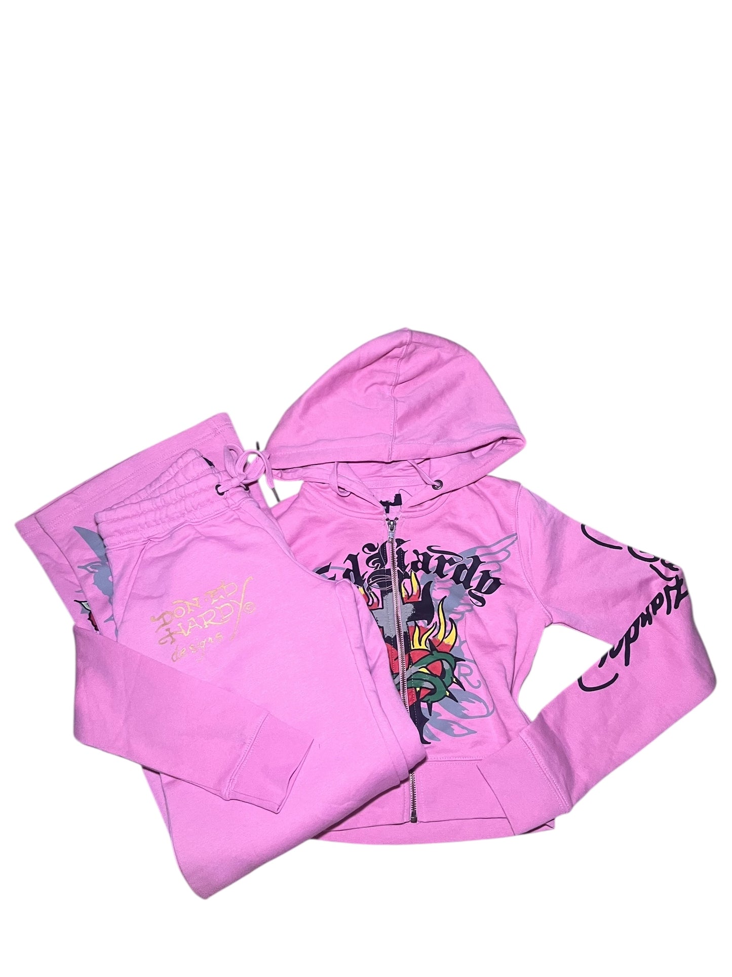 Pink Ed Hardy Tracksuit 2