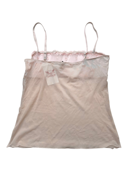 Pink mesh top