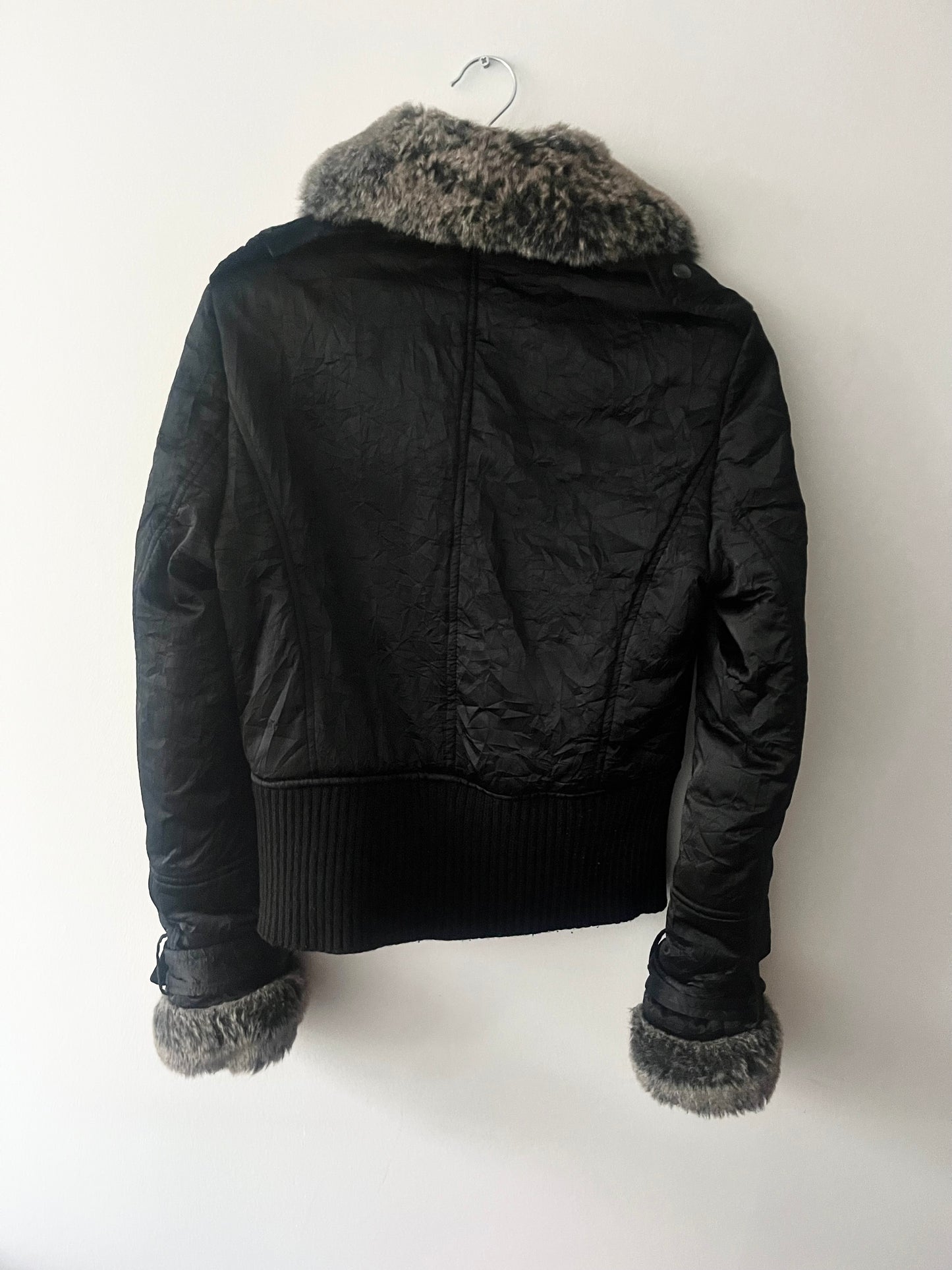 Black jacket with fur