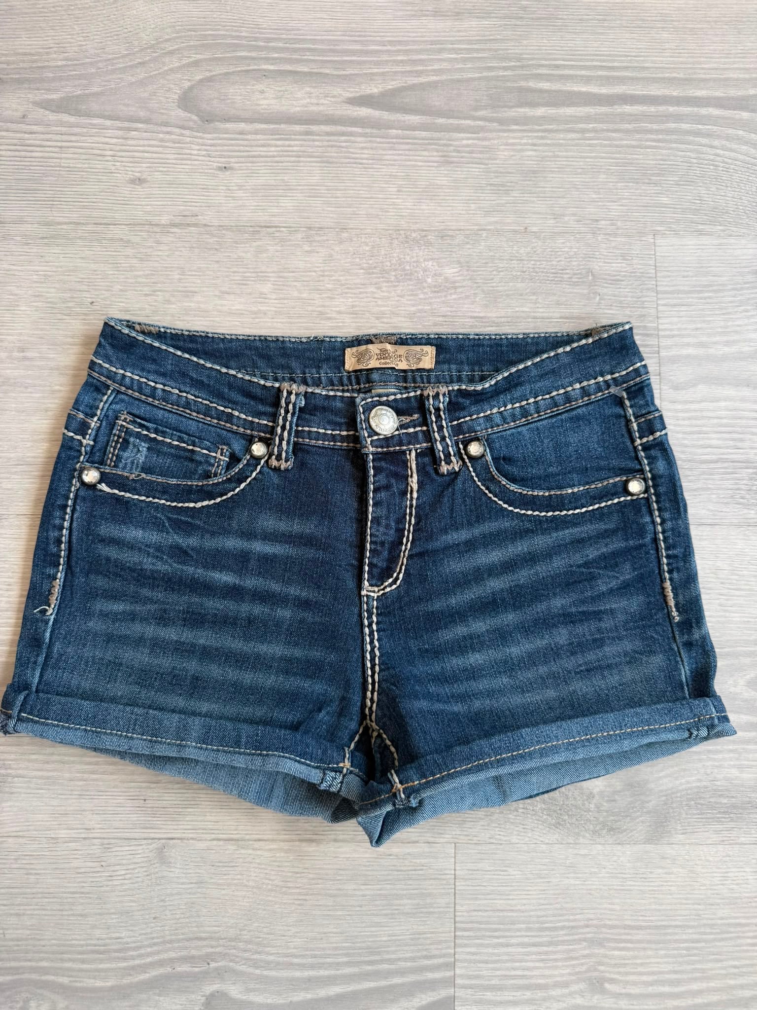 Rhinestone embroidered Shorts