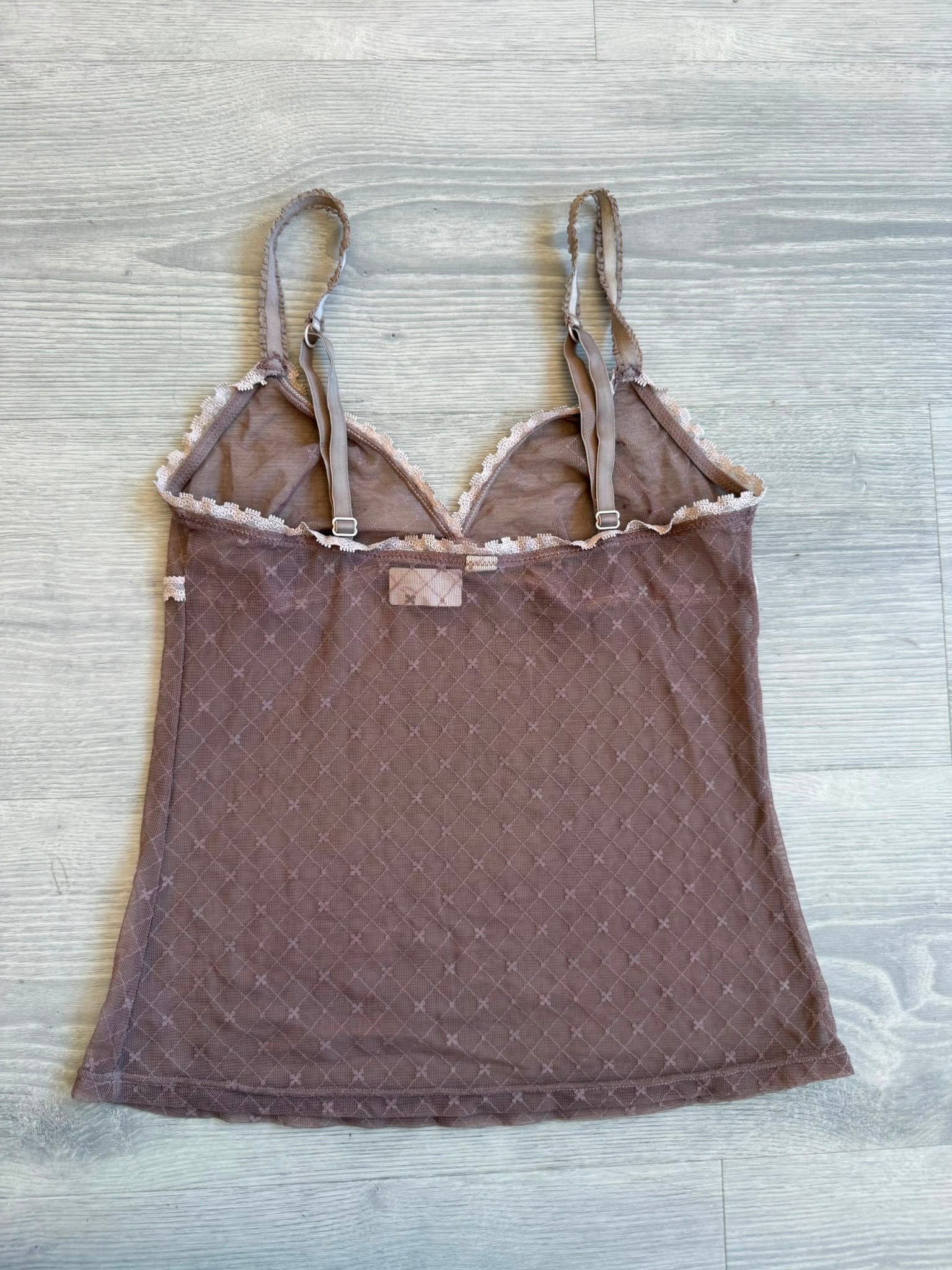 Brownish lace cami