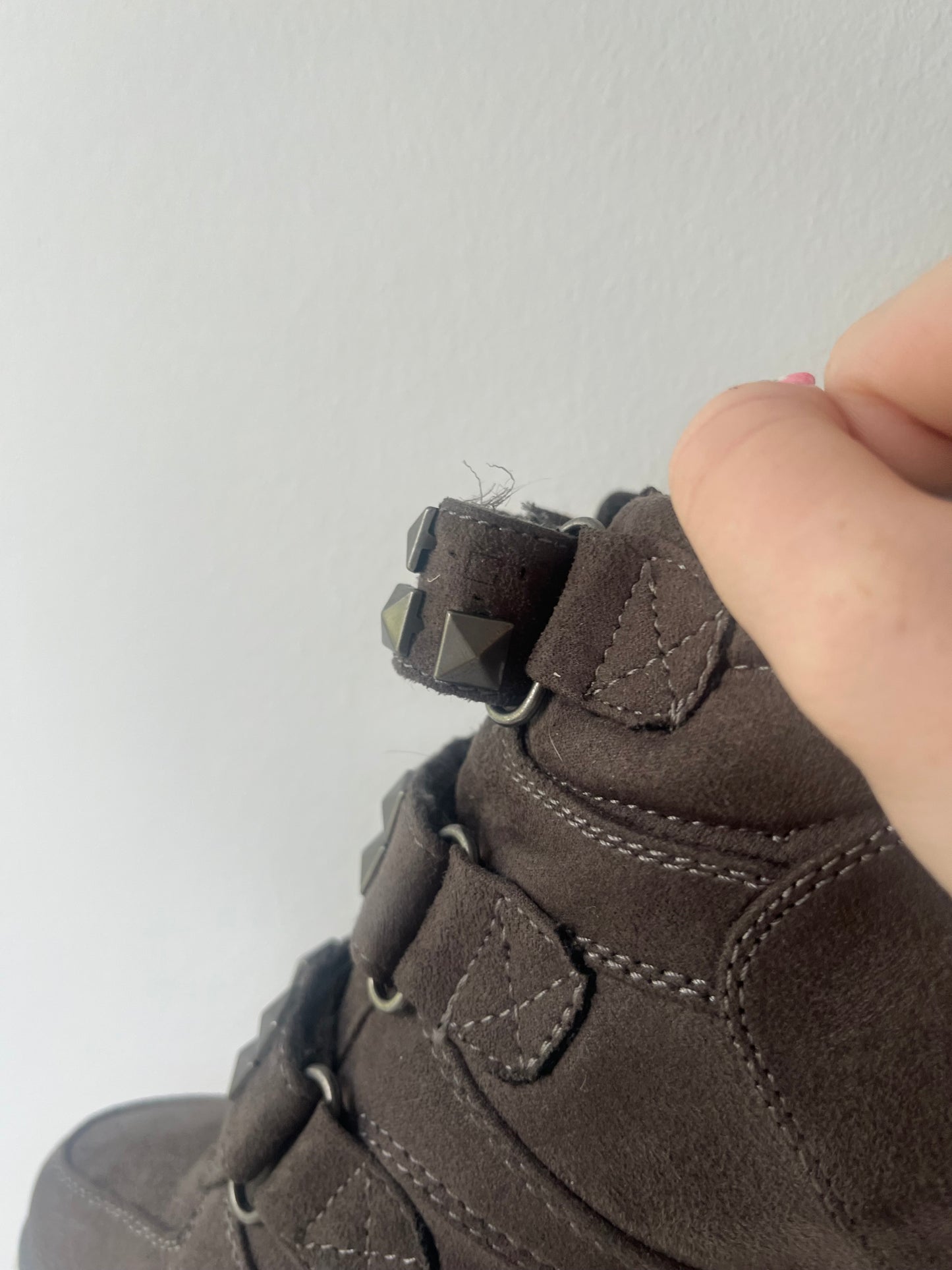 Studded wedge sneaker