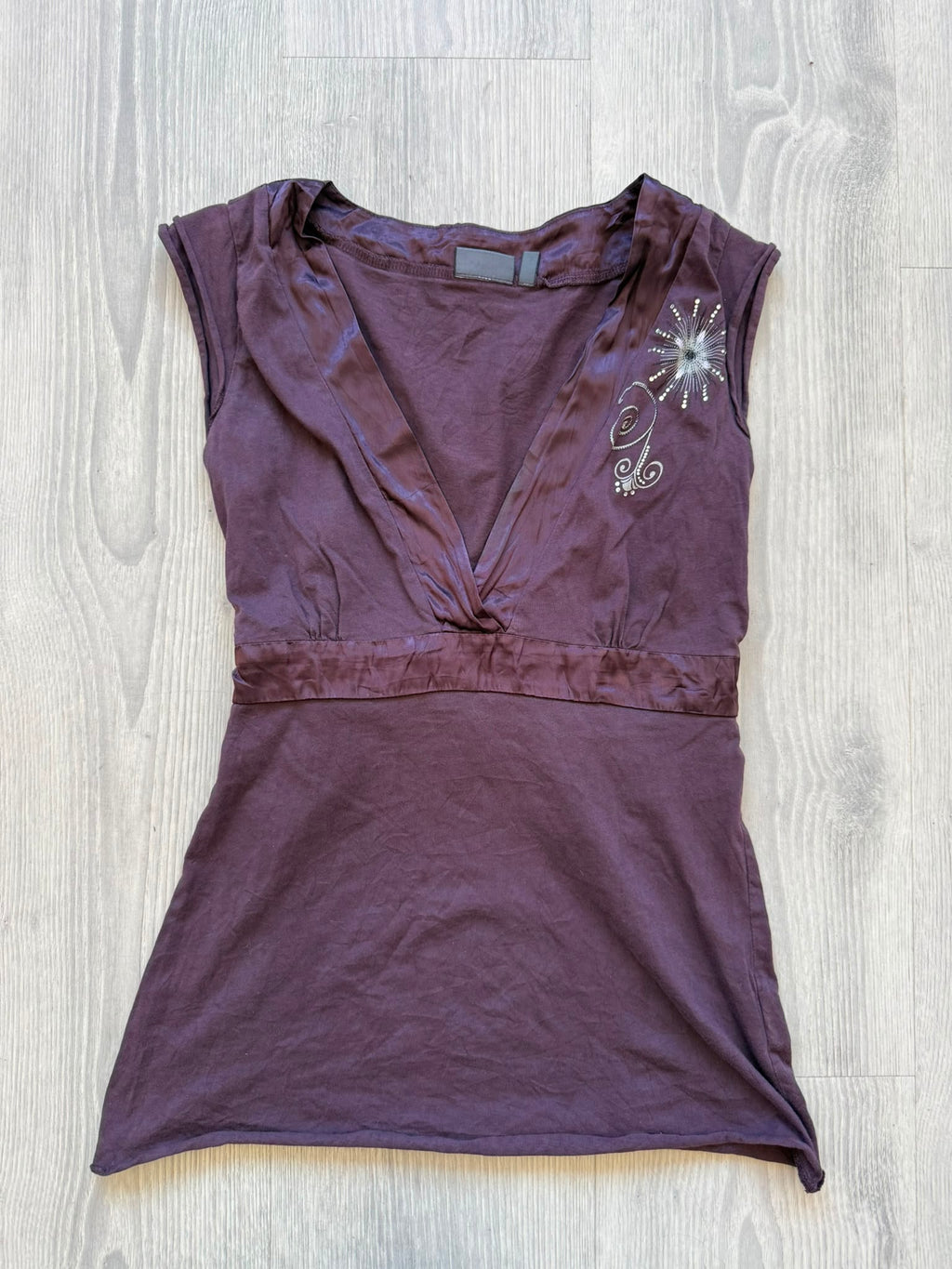 Violet Satin Top