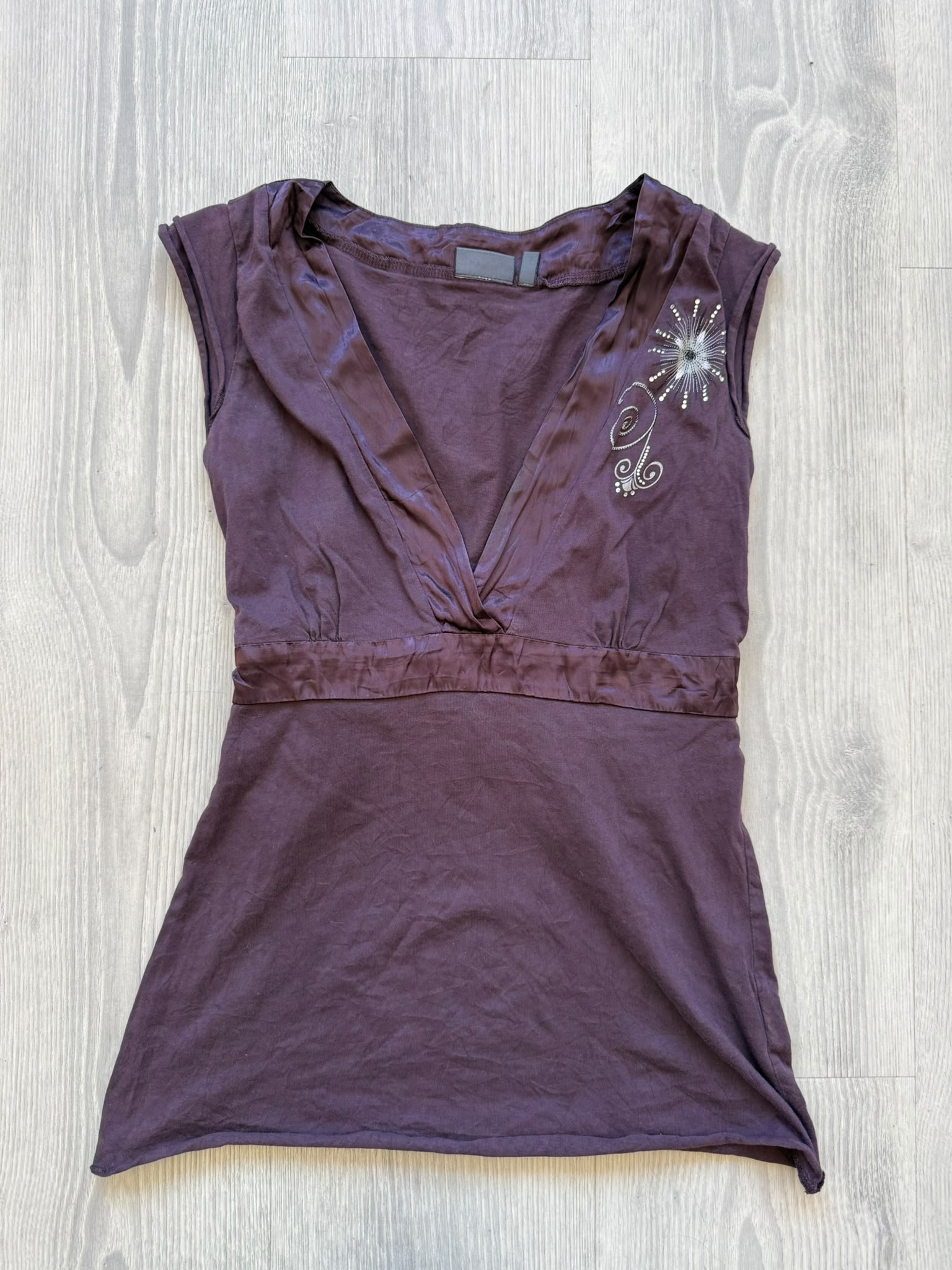 Violet Satin Top