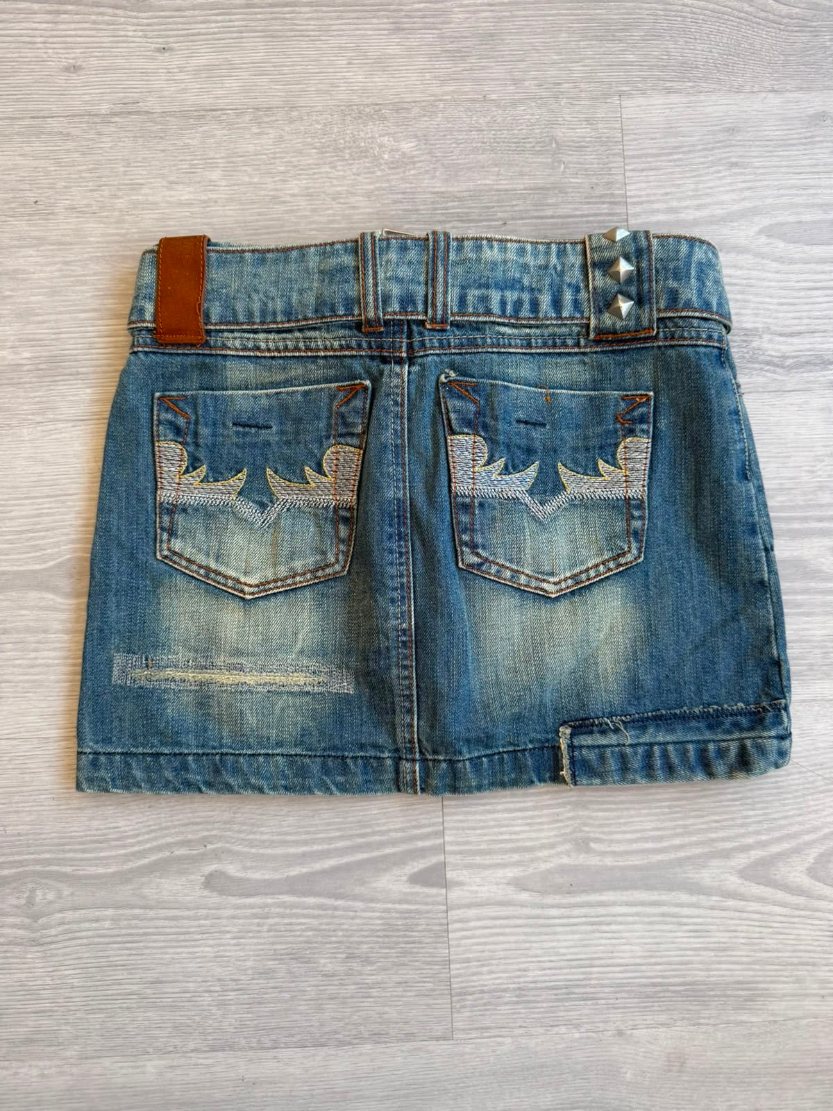 Studded Y2K Jeans Skirt