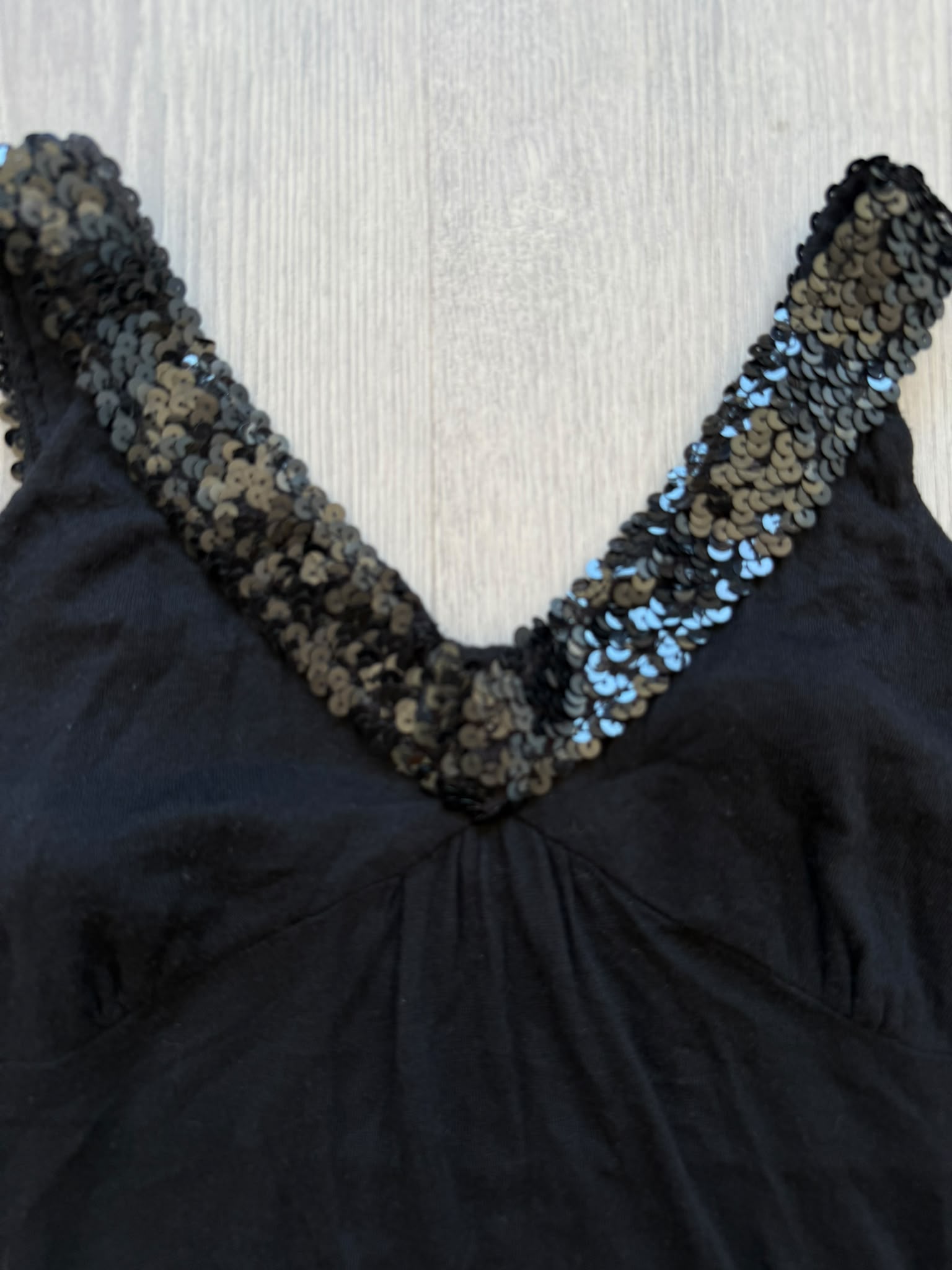 Black Sequin Top