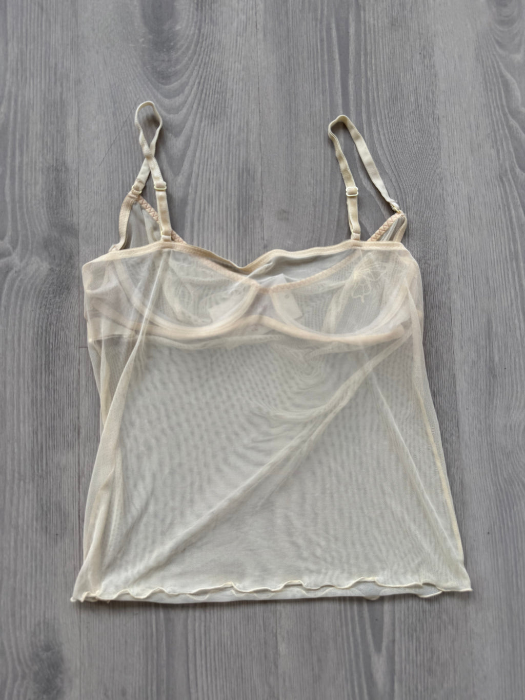 Butter Yellow Mesh Top