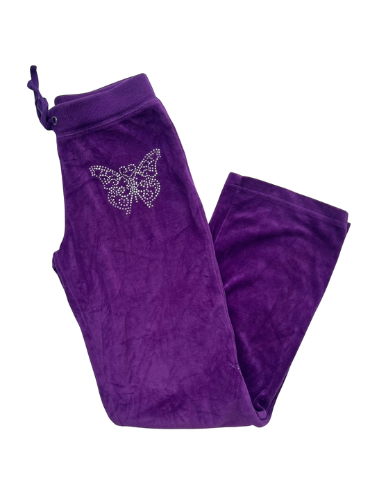 Velour pants violet