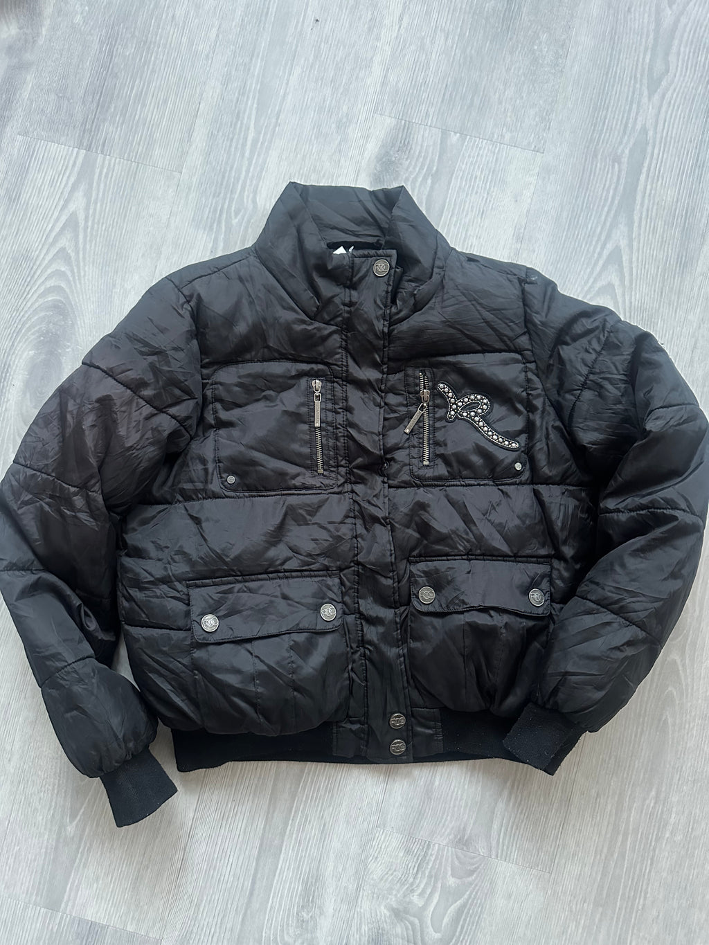 Rockerwear Glitter Bomber Jacket (M-L)