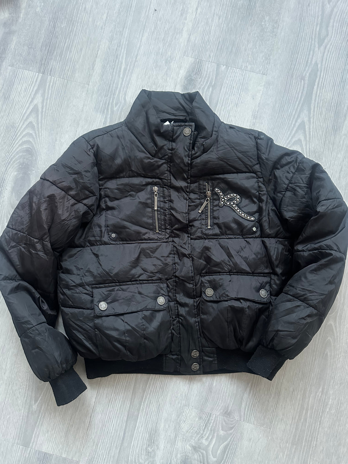 Rockerwear Glitter Bomber Jacket (M-L)