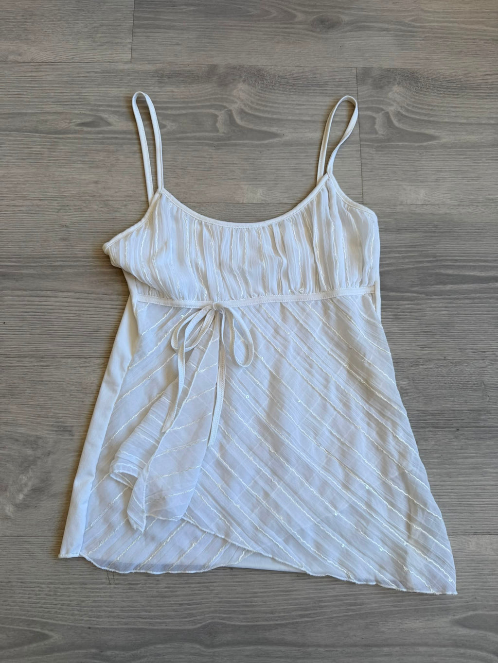 White Lace Sequin Cami