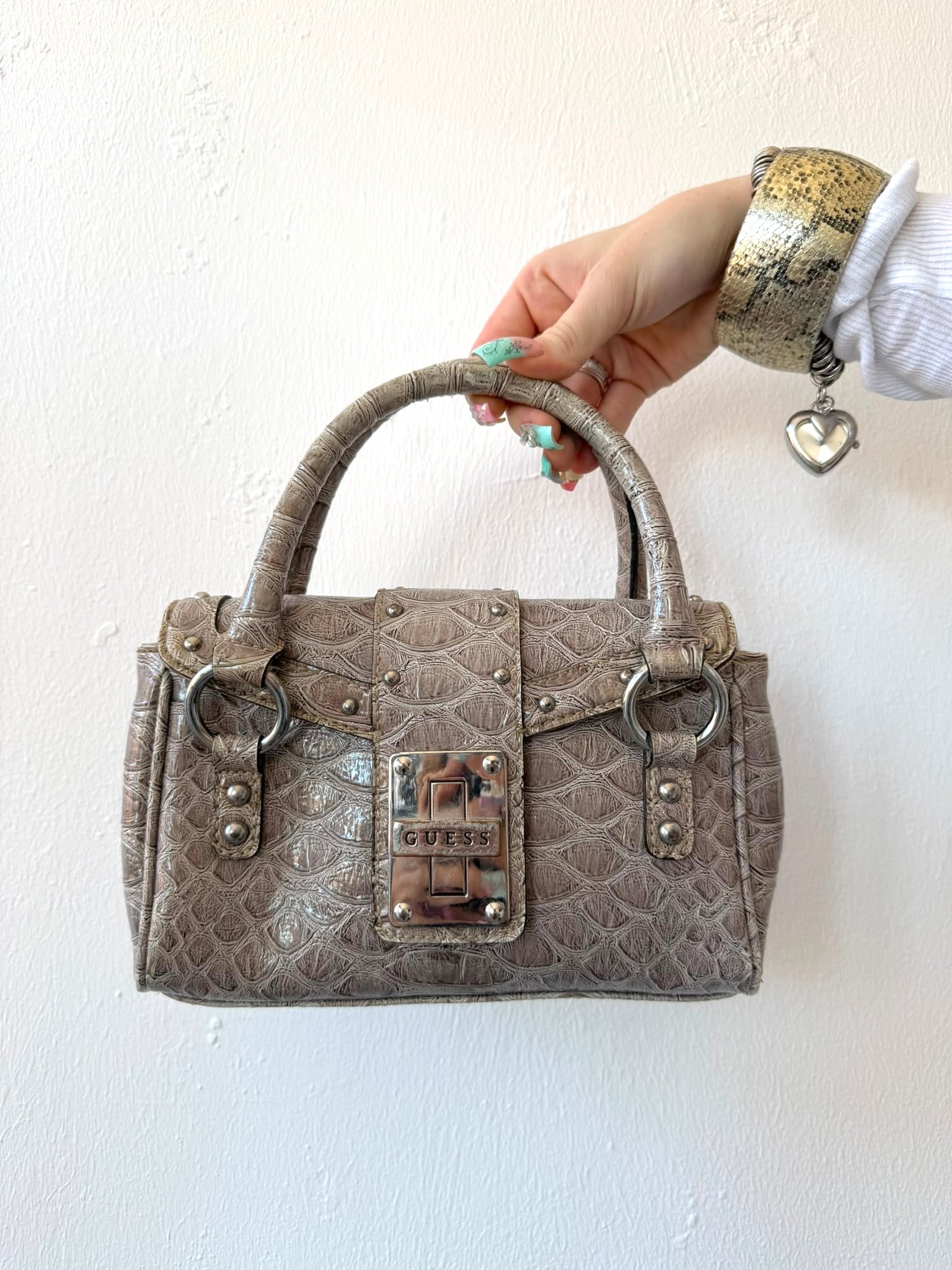 Vintage Studded Guess Bag