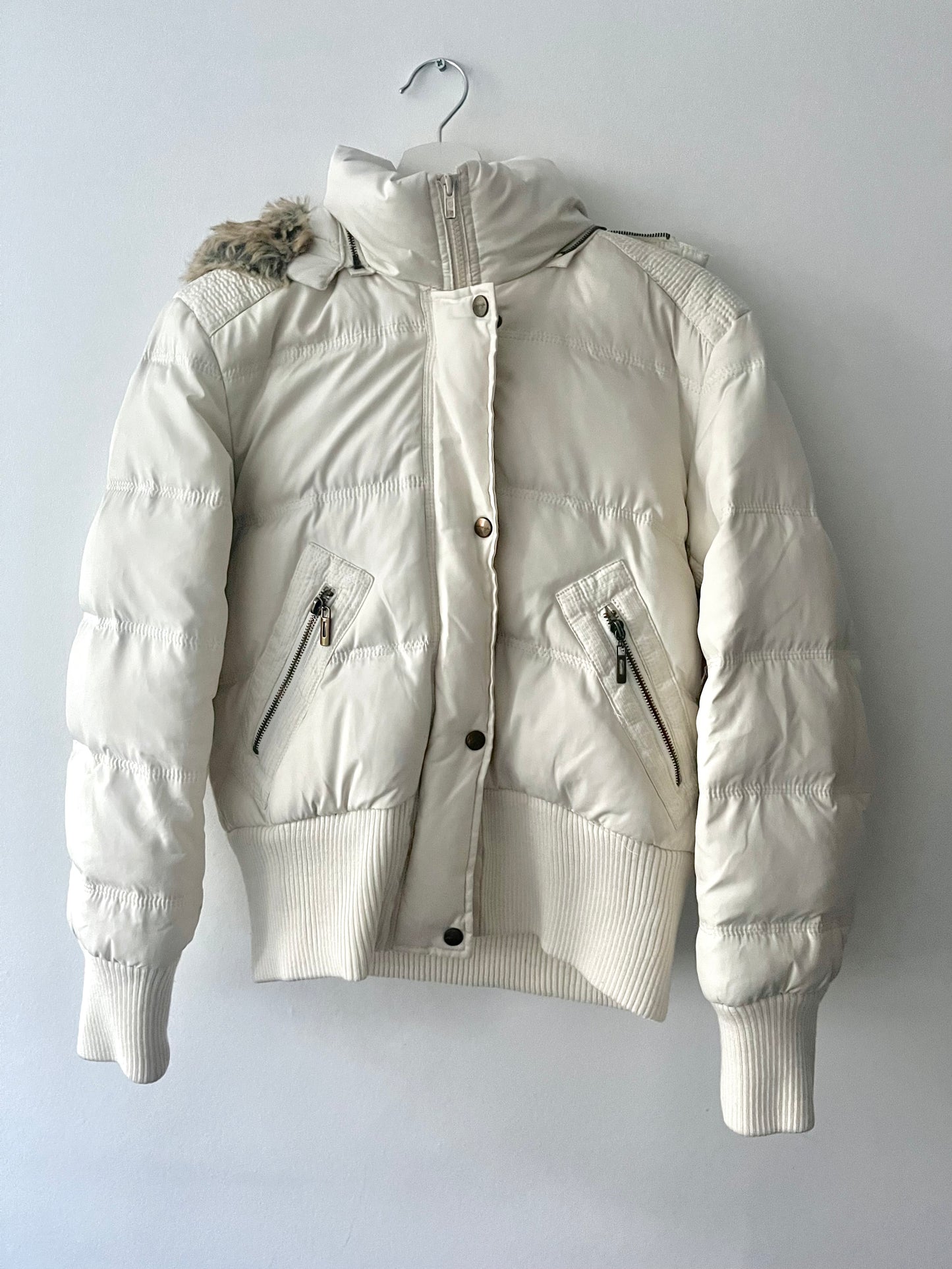 White puffer jacket