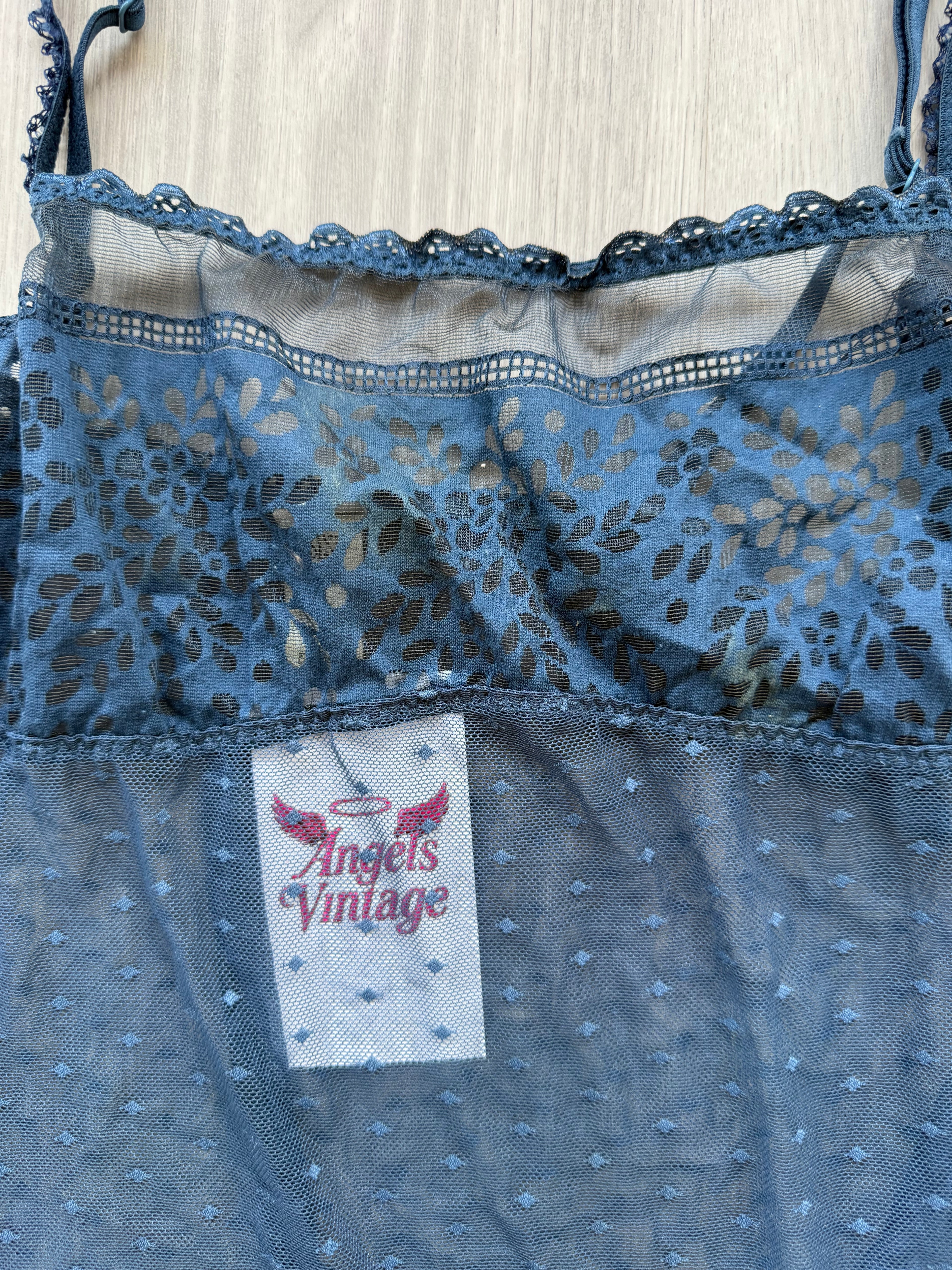Dark Blue Lace Top