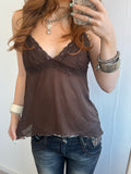 Brown Lace Cami