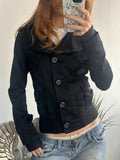 Black Vintage Button Jacket (XS)