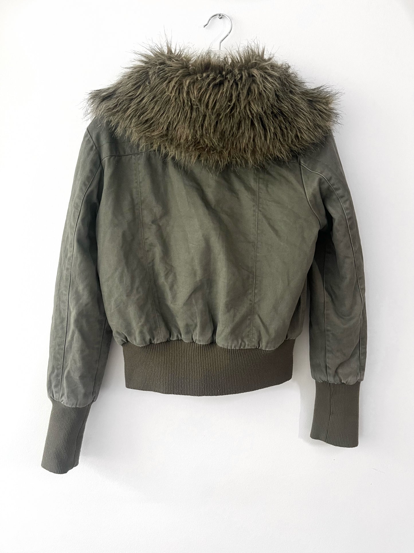 Khaki cropped jacket #0078