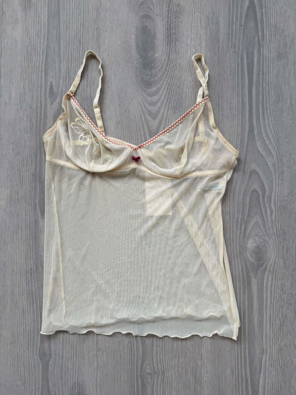 Butter Yellow Mesh Top