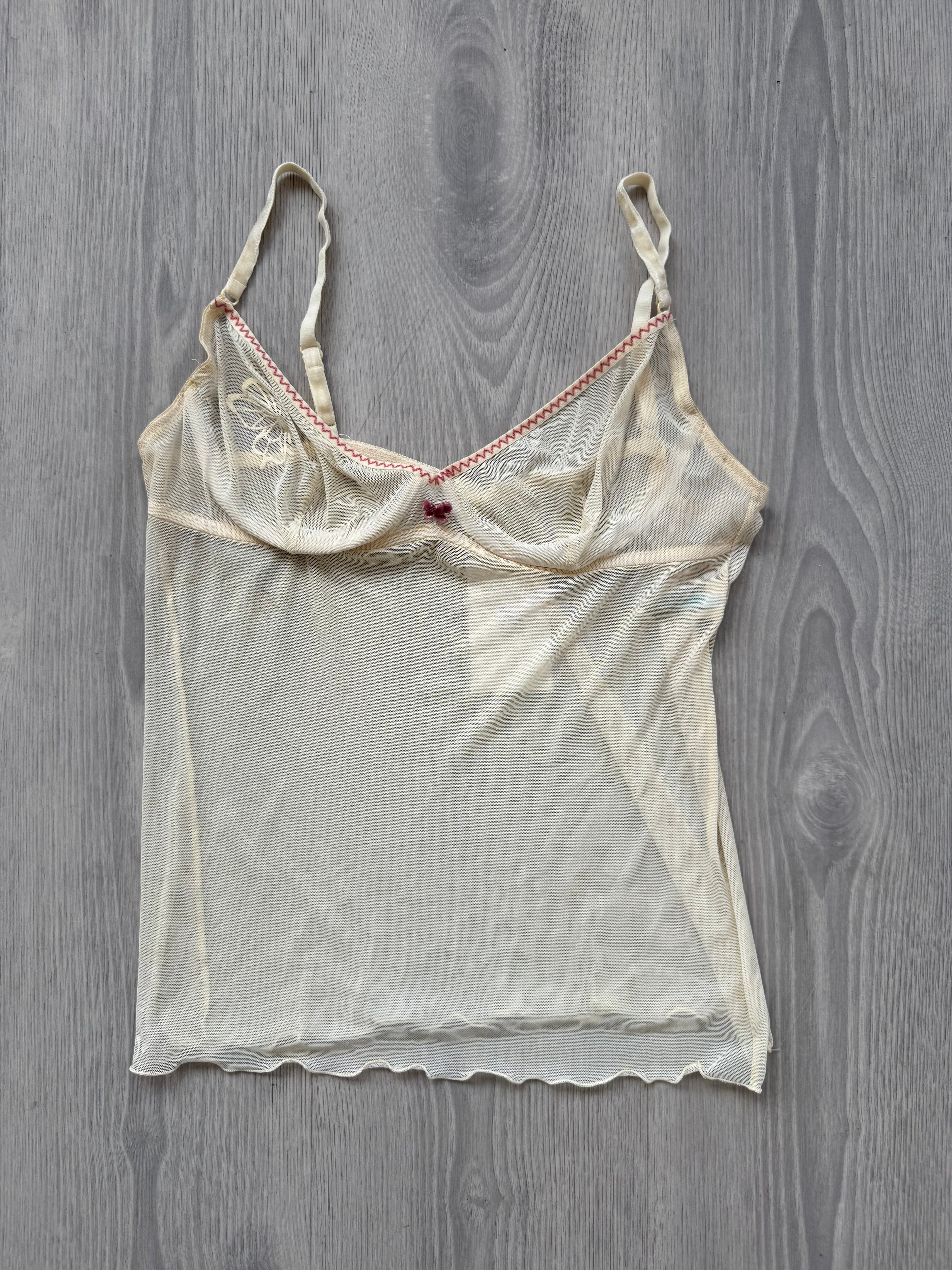 Butter Yellow Mesh Top