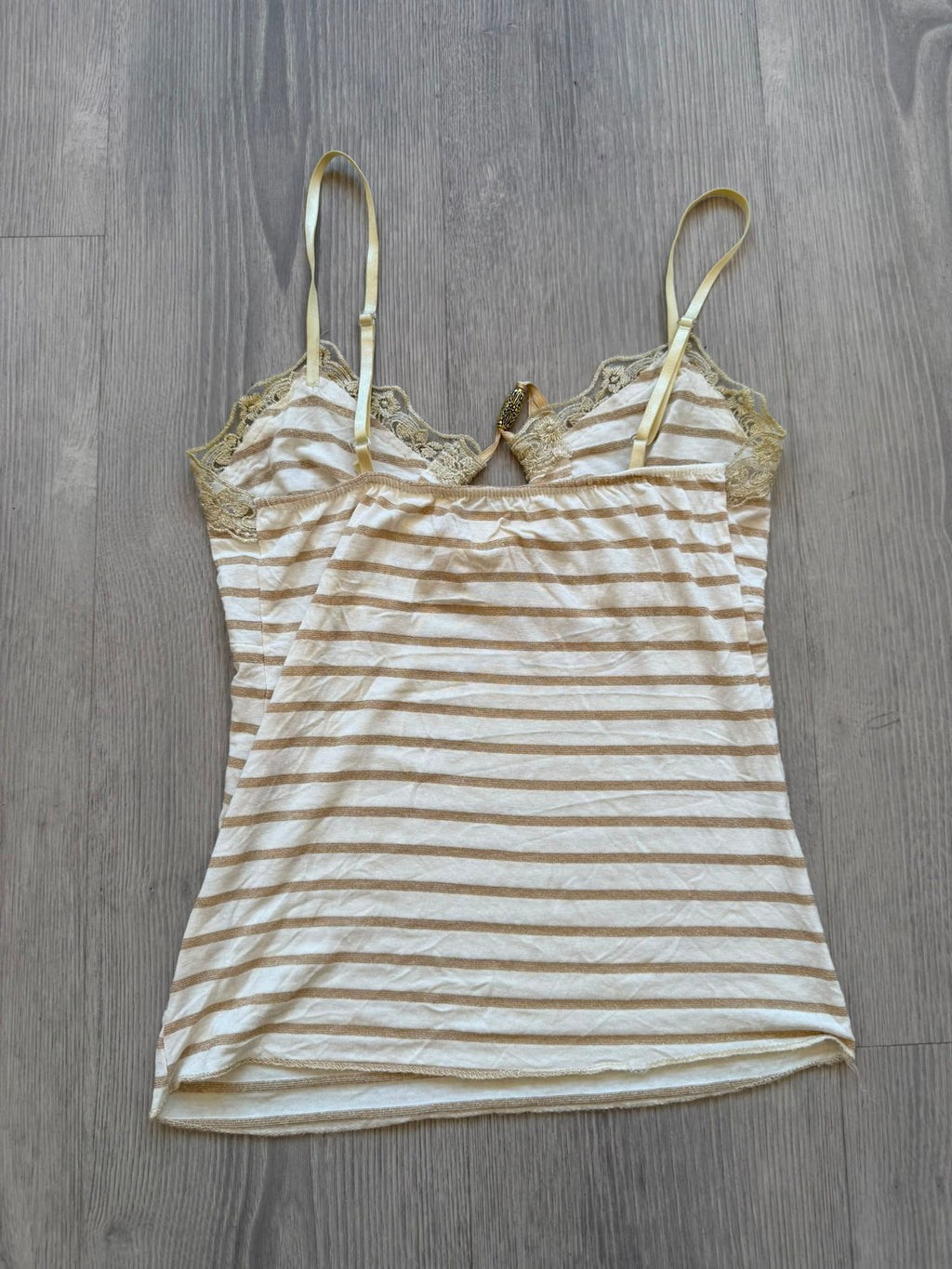 Gold and White Lace Top