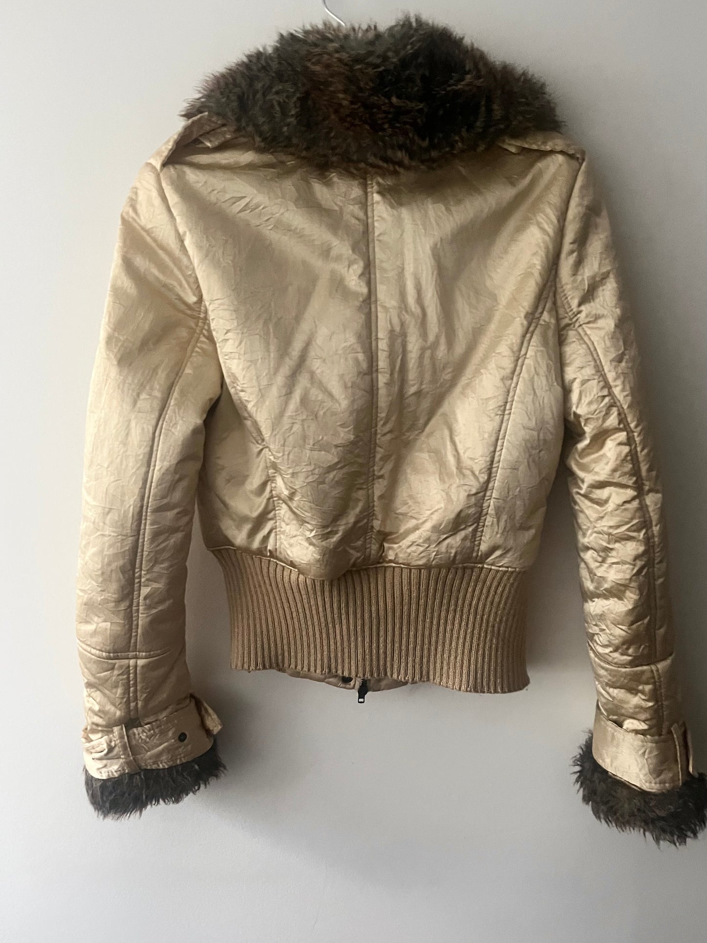 Gold jacket with fur