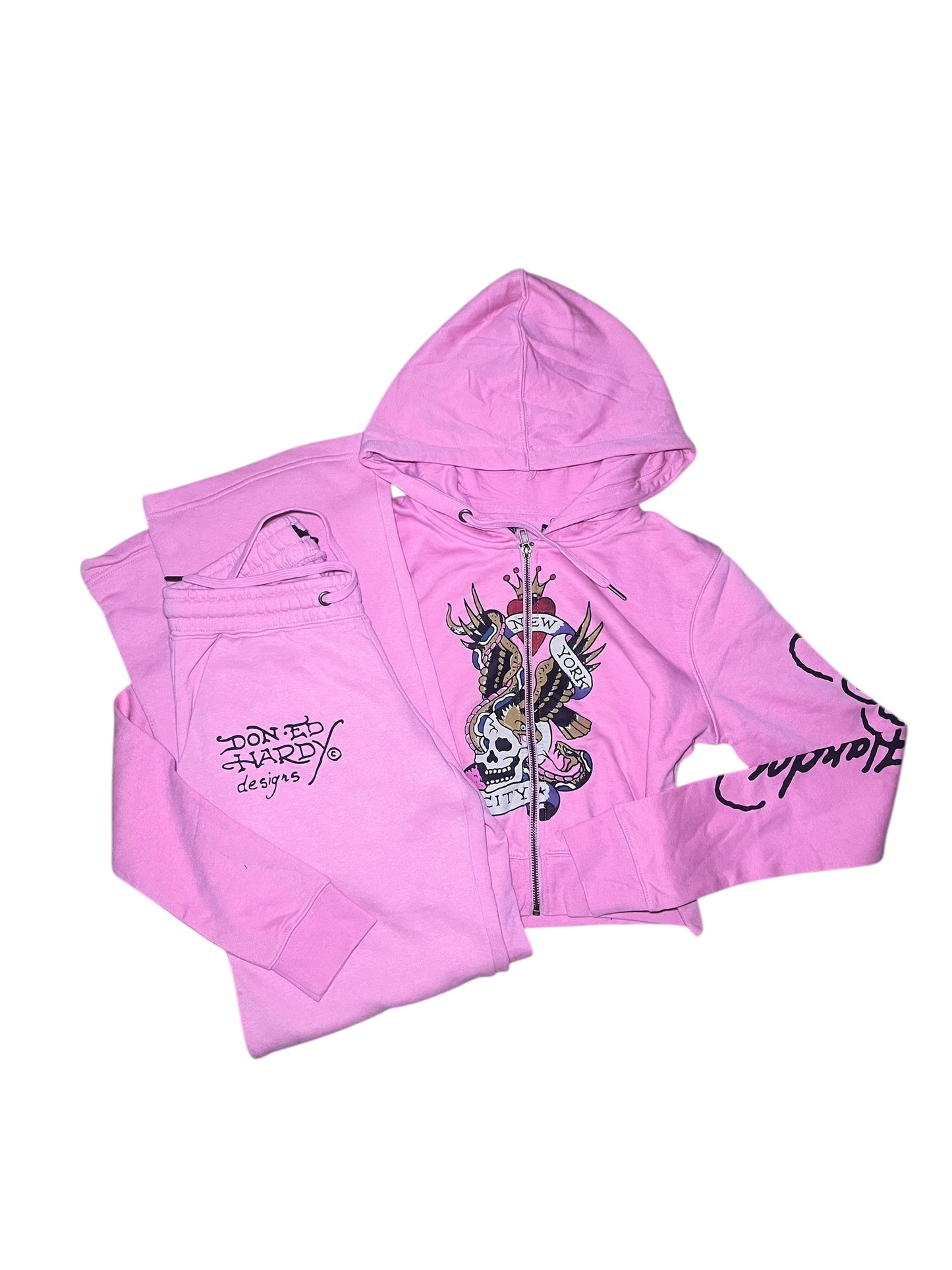 Pink Ed Hardy Tracksuit 1