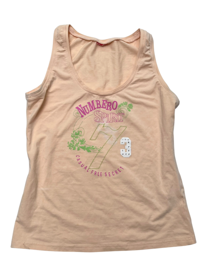 Orange printed tank
