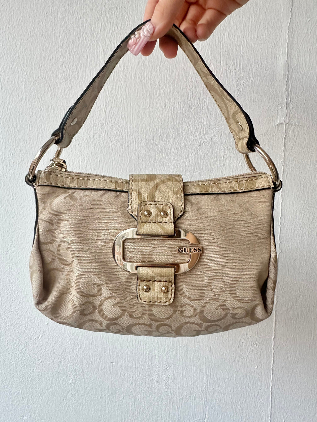 Monogram Guess Buckle Bag