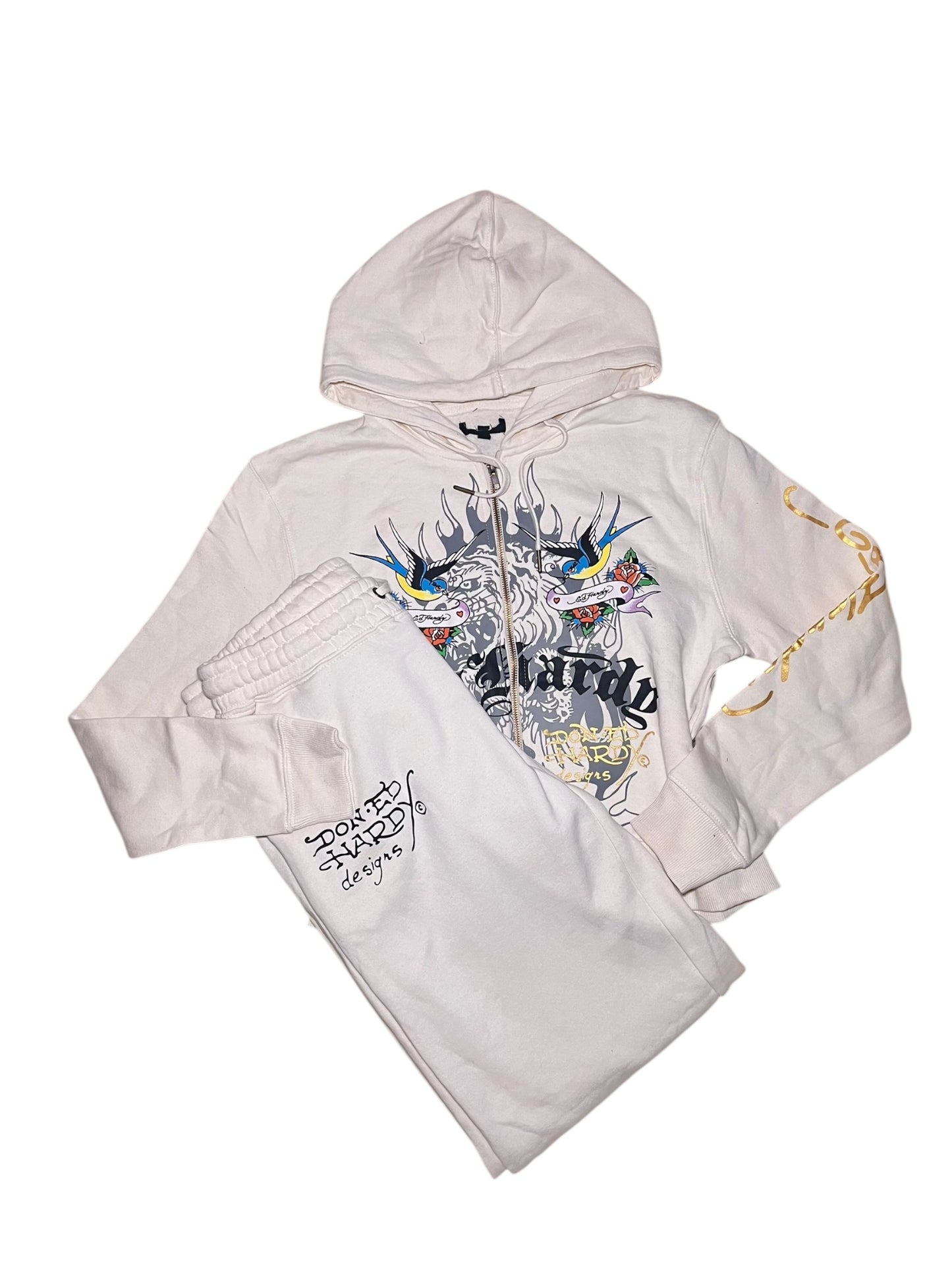 Ed Hardy Tracksuit White 2