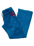 Velour pants blue