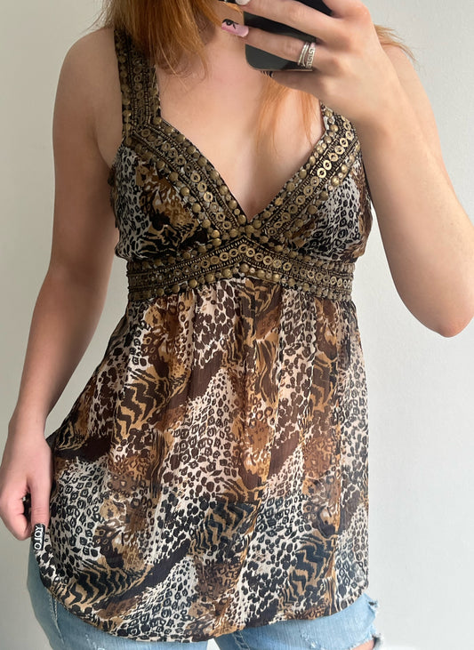 Long leopard Top #0017