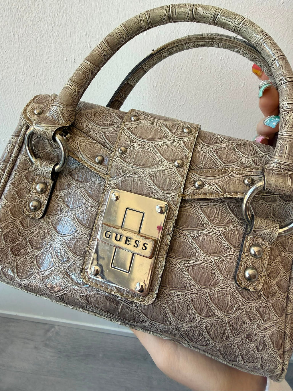 Vintage Studded Guess Bag