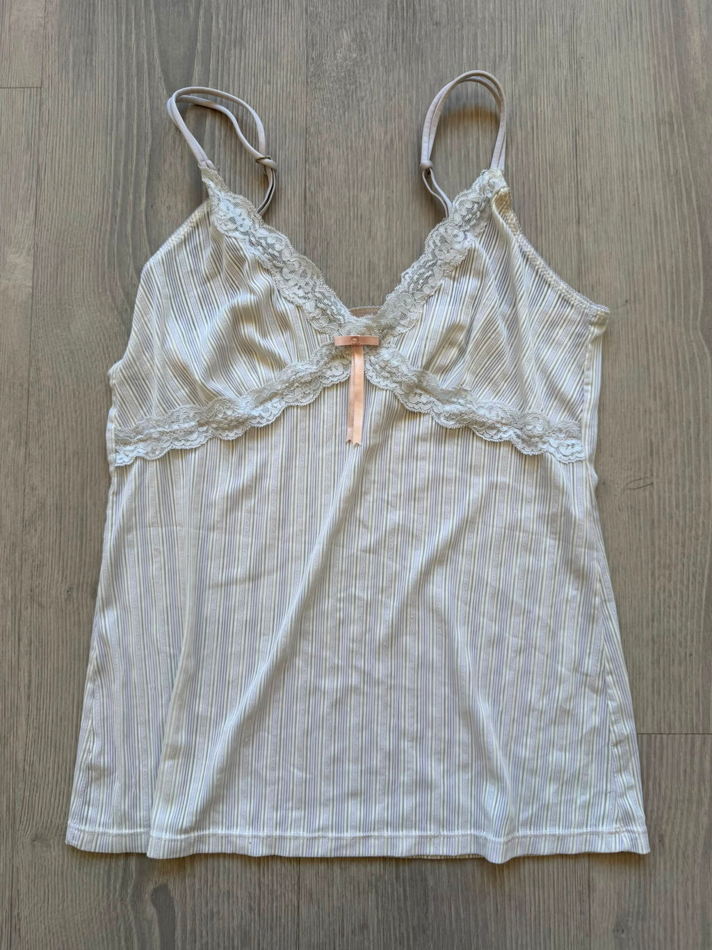 White Lace Cami with Bow