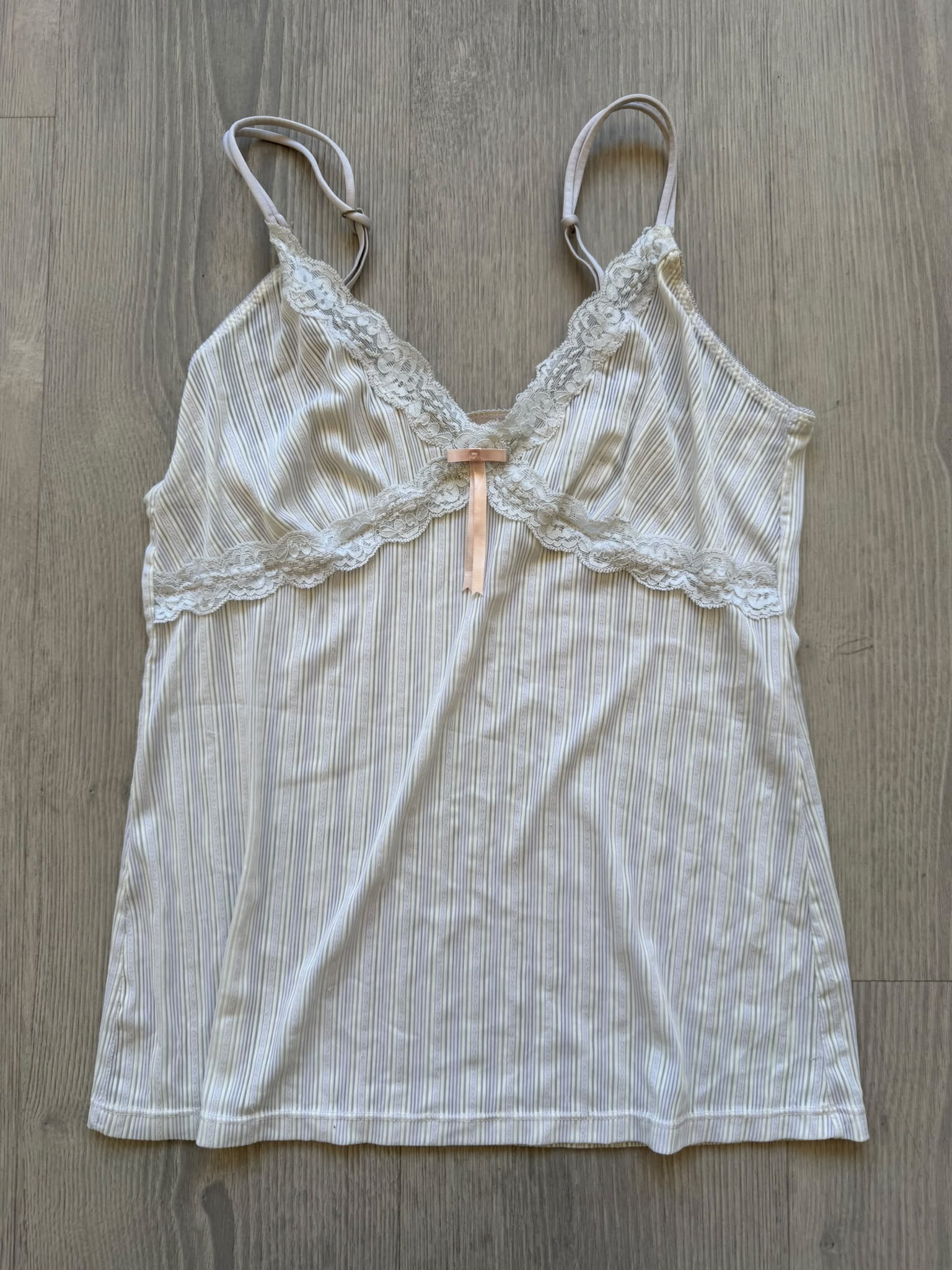 White Lace Cami with Bow
