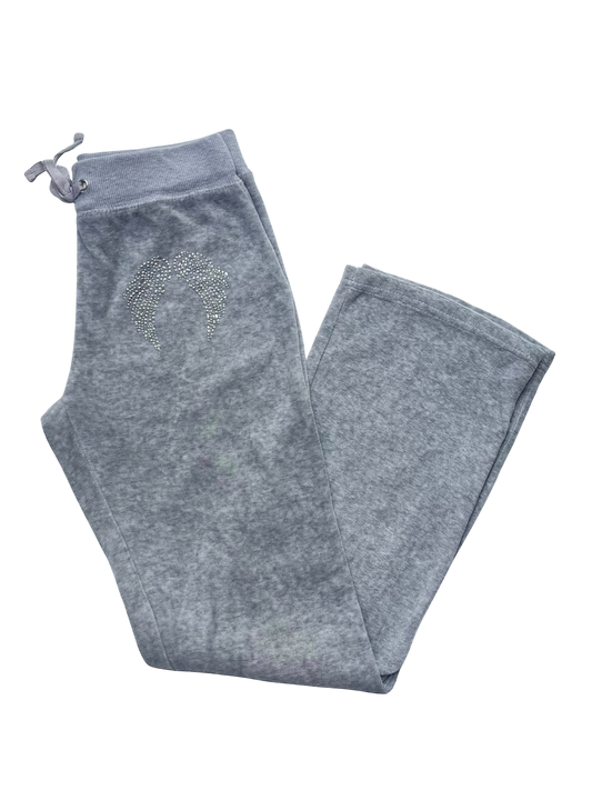 Velour pants grey