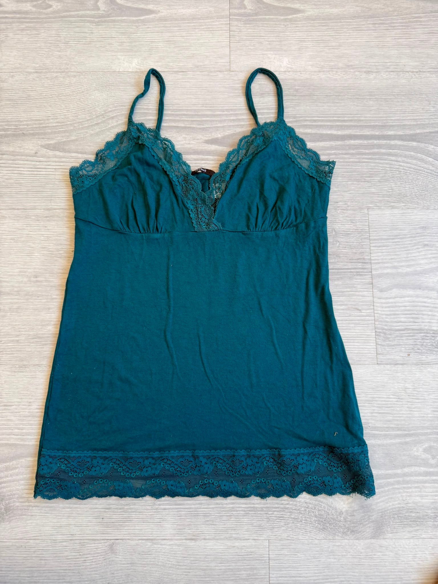 Teal Lace Cami