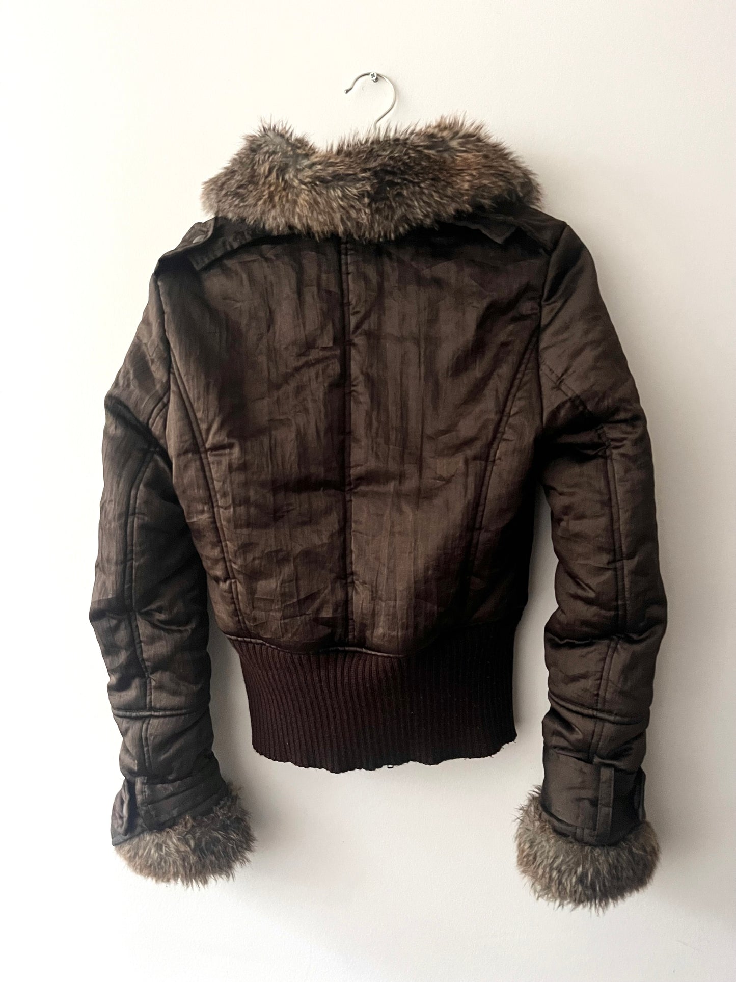 Brown jacket with fur