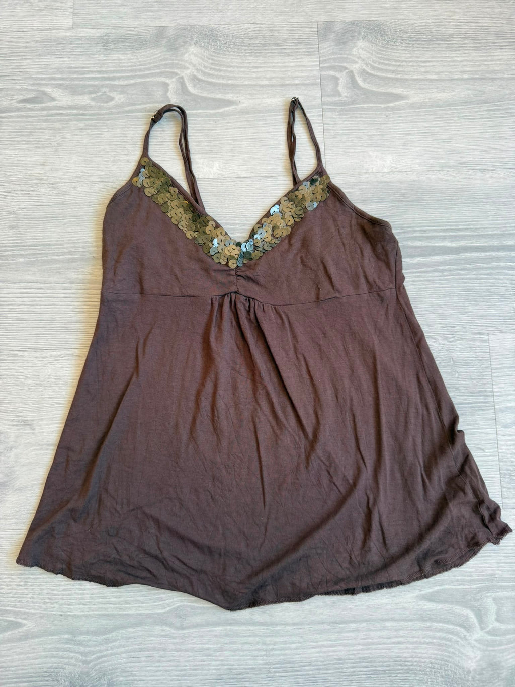 Brown glitter top