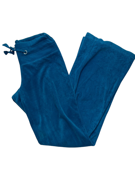 Velour pants blue