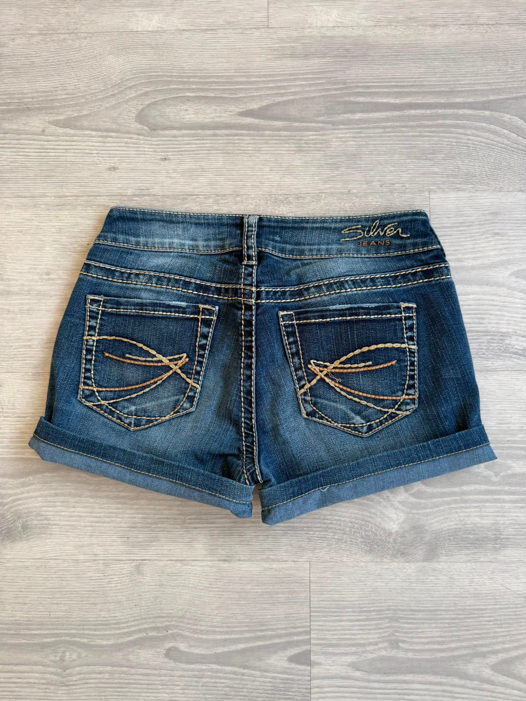 Embroidered Jeans Shorts