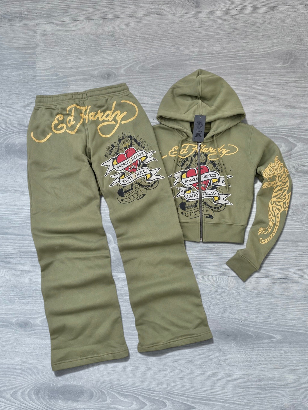 Green Ed Hardy Tracksuit