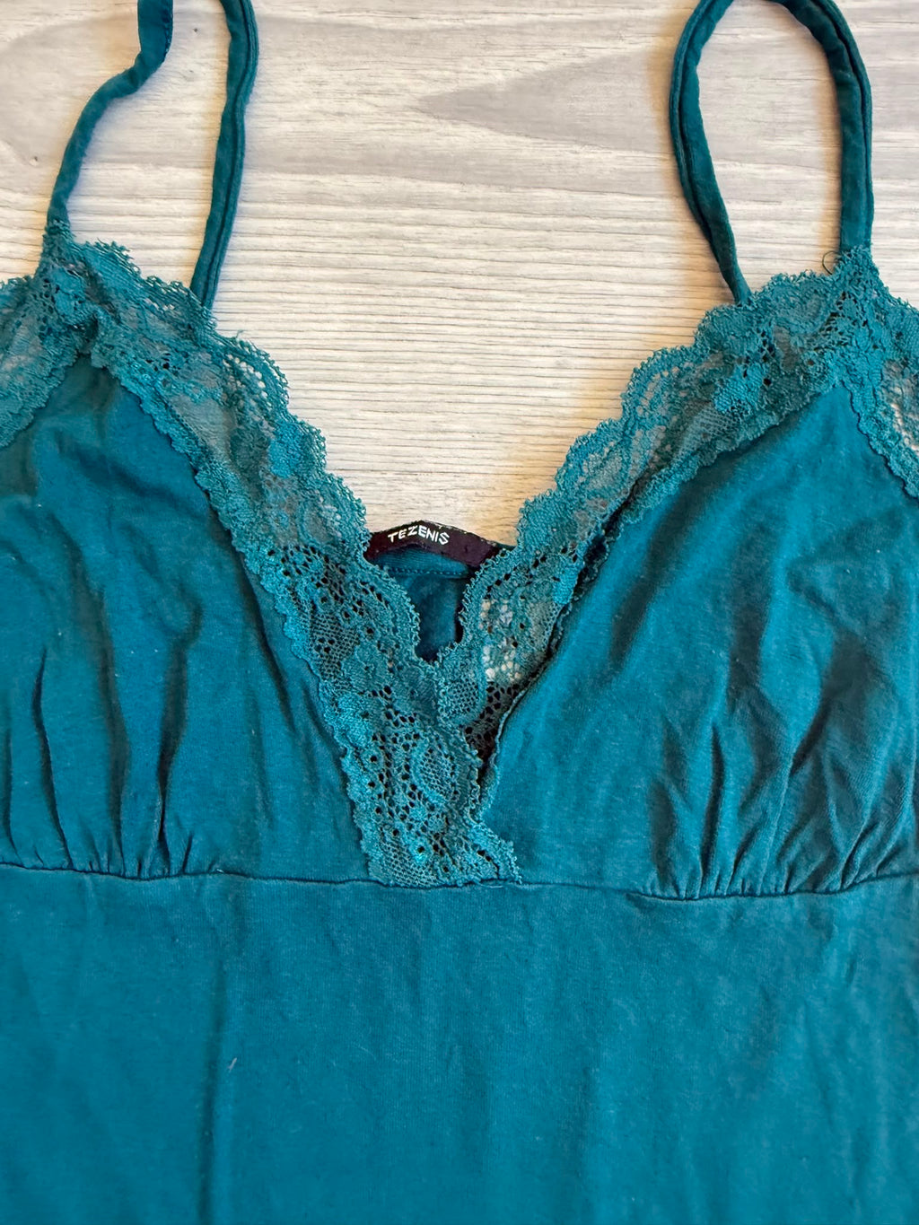 Teal Lace Cami