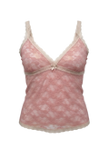 Mesh top with lace