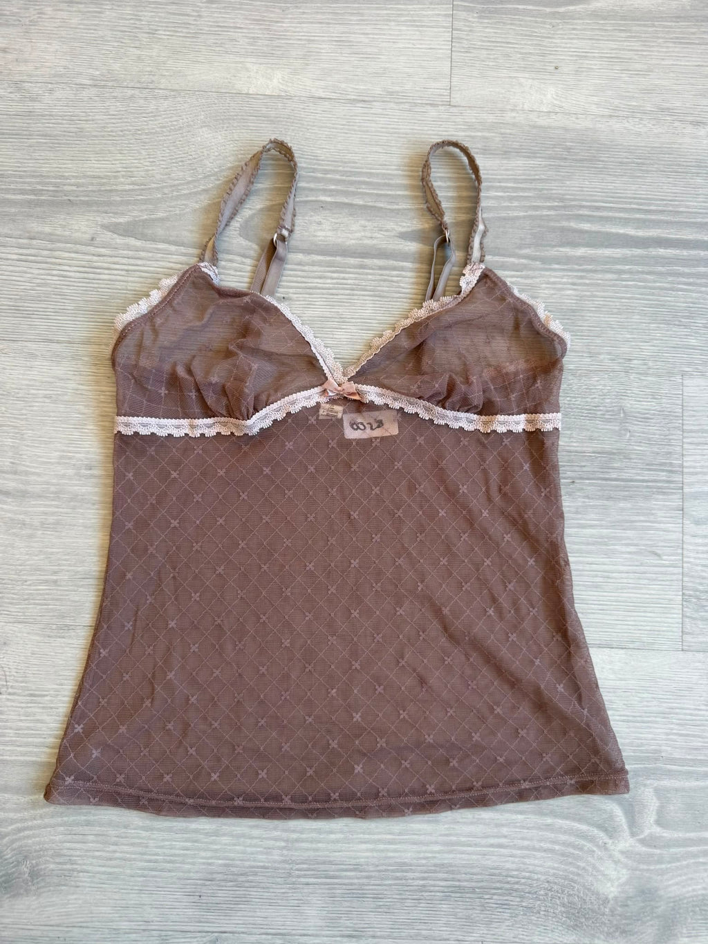 Brownish lace cami