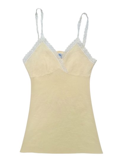 Yellow lace tank